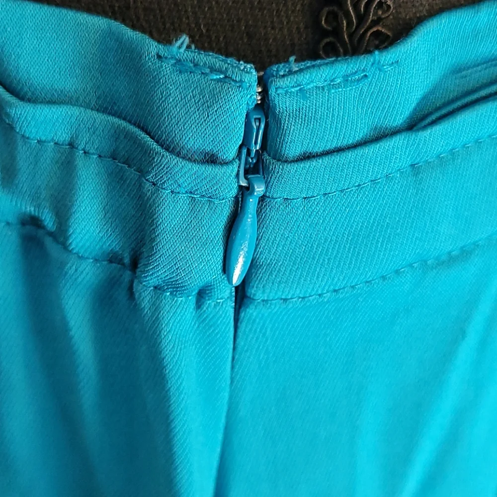 Loft A-Line Silky Teal Skirt (0026)